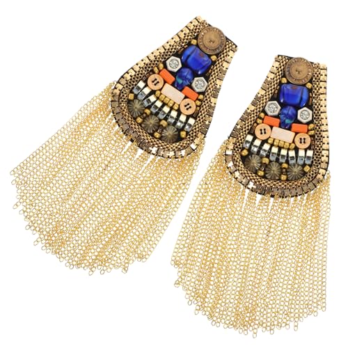 Homoyoyo 2Stücke Schulterklappen Mit Quaste Für Männer Vintage Stil Hochzeiten Bühnenaufführungen Und Mehr Goldene Epauletten Für Einen Auffälligen Look von Homoyoyo