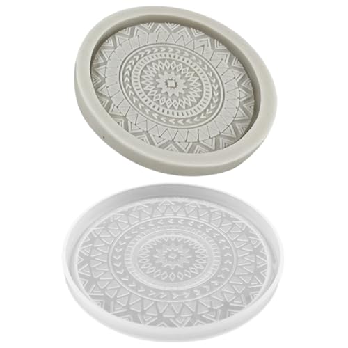 Homoyoyo 2Stücke Silikon Untersetzer Form Runde Gießform für DIY Servierschalen Dekorative Matte für Bastelprojekte und Transparent Homoyoyo 2Stücke Silikon Untersetzer Form Runde Gießform für DIY Servierschalen Dekorative Matte für Bastelprojekte und Transparent von Homoyoyo