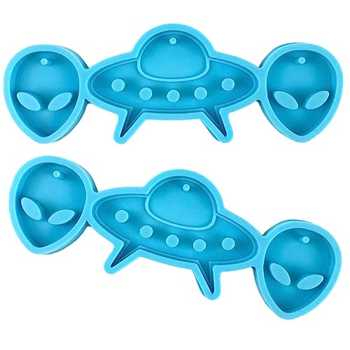 Homoyoyo 2Stücke Silikonform Raumschiff Alien Ohrringe DIY Schmuck Anhänger Gießform Langlebig Wiederverwendbar für Bastelprojekte und Handwerkskunst Homoyoyo 2Stücke Silikonform Raumschiff Alien Ohrringe DIY Schmuck Anhänger Gießform Langlebig Wiederverwendbar für Bastelprojekte und Handwerkskunst von Homoyoyo
