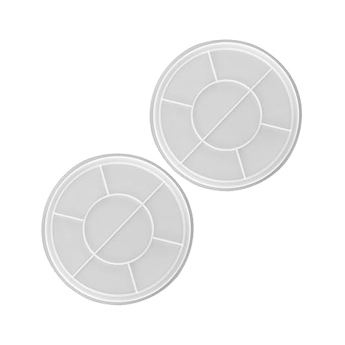 Homoyoyo 2Stücke Silikonform für Runde Tabletts DIY Kristall Dessertschale Gießform für Snacks und Früchte für Kreative Aufbewahrung und Dekoration von Homoyoyo