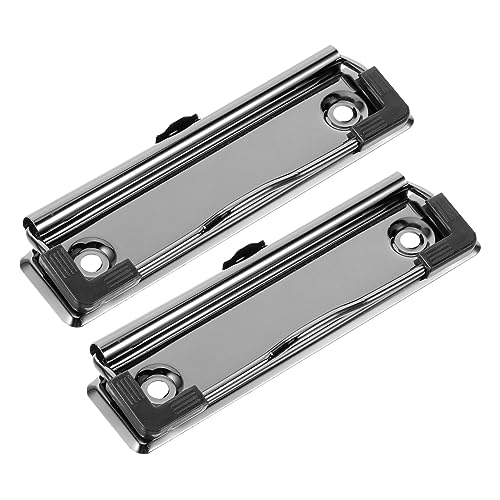 Homoyoyo 2Stücke Starke Klemmbrett Clips aus Metall für Dokumente und Notizen Multifunktionale Klemmbrettklammern Installieren Entfernen Stabil und Langlebig von Homoyoyo