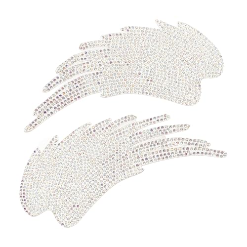 Homoyoyo 2Stücke Strass Kleidung Reparatur Patch im Flügeldesign DIY Applikation für Kostüme Jacken und Taschen Waschbar und Langlebig für Kreative Verzierungen von Homoyoyo