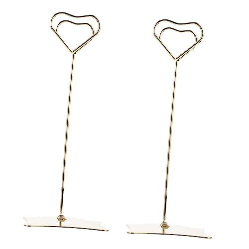 Homoyoyo 2Stücke Tischkartenhalter Stabiler Platzkartenständer Für Hochzeiten Restaurants Und Events Goldene Fotohalter Für Elegante Tischdekorationen von Homoyoyo