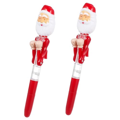 Homoyoyo 2Stücke Weihnachtsmotiv Kugelschreiber Santa Claus Design Kreatives für Weihnachten für Büroangestellte Glattes Schreiben Hochwertige Verarbeitung Homoyoyo 2Stücke Weihnachtsmotiv Kugelschreiber Santa Claus Design Kreatives für Weihnachten für Büroangestellte Glattes Schreiben Hochwertige Verarbeitung von Homoyoyo