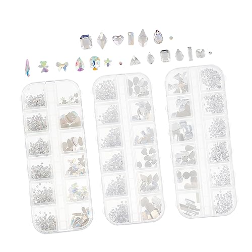 Homoyoyo 3 Boxen Flachrücken Nagelrhinestones Schmuck für DIY Nageldesign Vielseitige Dekoration für Nägel Handwerk Schuhe und Mehr Homoyoyo 3 Boxen Flachrücken Nagelrhinestones Schmuck für DIY Nageldesign Vielseitige Dekoration für Nägel Handwerk Schuhe und Mehr von Homoyoyo