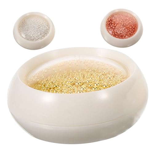 Homoyoyo 3 Kartons Boxen Nagelzubehör aus Metallkügelchen in Roségold Gold Silber Dekorative Stahlperlen für DIY Nagelkunst Maniküre Schmuck Deko Geeignet für Natürliche und Künstliche von Homoyoyo