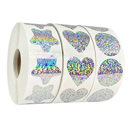 Homoyoyo 3 Rollen Belohnungssticker Praktische Schulaufkleber Dekorative DIY Aufkleber für Klassenzimmer und Kreative Projekte Wasserfest und Glänzend für Lehrer und Eltern von Homoyoyo