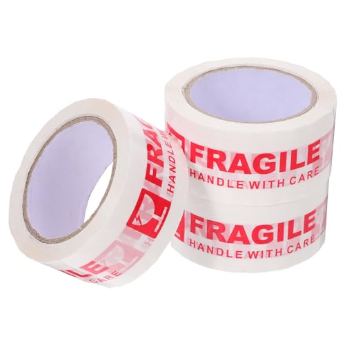 Homoyoyo 3 Rollen Fragiles Warnklebeband Stark Haftend Verpackungsband Für Versand Umzug Und Lagerung Zerbrechlicher Gegenstände Robust Langlebig Klebeband Für Kleinunternehmen Homoyoyo 3 Rollen Fragiles Warnklebeband Stark Haftend Verpackungsband Für Versand Umzug Und Lagerung Zerbrechlicher Gegenstände Robust Langlebig Klebeband Für Kleinunternehmen von Homoyoyo