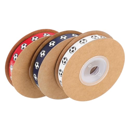 Homoyoyo 3 Rollen Geschenkband aus Breit Weiß Rot Blau Bedrucktes Dekoratives Geschenkband für Party Basteln Geschenkverpackung Vielseitig für DIY Kunsthandwerk von Homoyoyo
