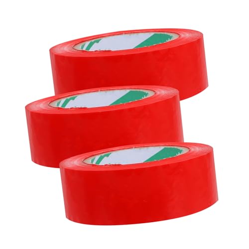 Homoyoyo 3 Rollen Großes Rotes Versandband, 4,5 Cm Breit, 170 M Lang, Robustes Verpackungsband, Dichtungsband, Robustes Versandverpackungszubehör von Homoyoyo