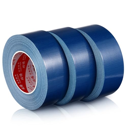 Homoyoyo 3 Rollen Klebeband fixierband wasserfestes tape Dichtungsband Sanitärband Abdeckband Reparaturband breites Band Isolierbandmasse Hochleistungsband Blue von Homoyoyo
