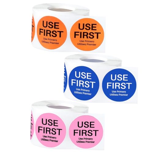 Homoyoyo 3 Rollen Selbstklebende Vorratskontroll Etiketten Farbige Food Labels in Blau Orange Robuste Aufkleber für Restaurant Lager Lebensmittelinventar Praktische Haltbarkeit Homoyoyo 3 Rollen Selbstklebende Vorratskontroll Etiketten Farbige Food Labels in Blau Orange Robuste Aufkleber für Restaurant Lager Lebensmittelinventar Praktische Haltbarkeit von Homoyoyo