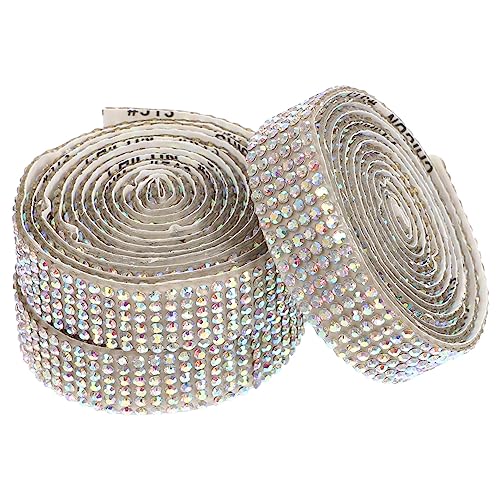 Homoyoyo 3 Rollen Selbstklebendes Strassband Breit DIY Schmucksteine Aufkleber für Kostümverzierung Kleidung Dekoration Handwerk Zubehör von Homoyoyo