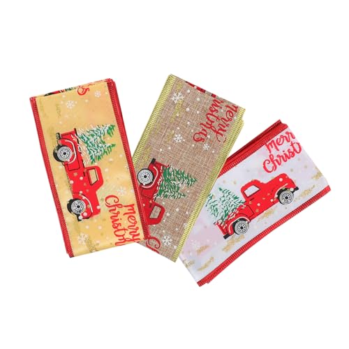 Homoyoyo 3 Rollen Teiliges Geschenkband Gold Weiß Natur DIY Schleifenband für Weihnachtsbaum Schmuck Verpackung und Basteln Festliche Weihnachtsdeko von Homoyoyo
