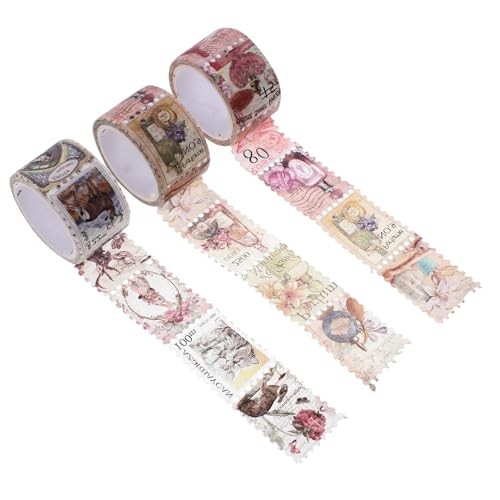 Homoyoyo 3 Rollen Vintage Briefmarken Washi Tape Selbstklebendes Klebeband für DIY Sticker Scrapbooking Journaling Dekoration Retro Aufkleber für Notizbücher Planer Geschenkverpackung Homoyoyo 3 Rollen Vintage Briefmarken Washi Tape Selbstklebendes Klebeband für DIY Sticker Scrapbooking Journaling Dekoration Retro Aufkleber für Notizbücher Planer Geschenkverpackung von Homoyoyo