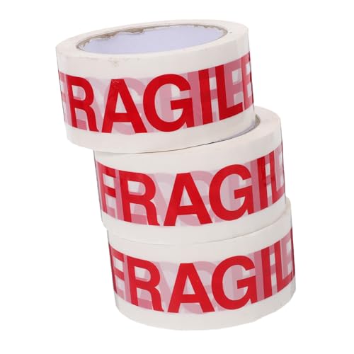 Homoyoyo 3 Rollen Warnband Aufkleber Zerbrechliches Band Umzugskartons Ziehen Um Verpackung Zerbrechliches Packband Klebeband Etiketten Kleinunternehmensbedarf Sich Bewegendes Band Hoch von Homoyoyo