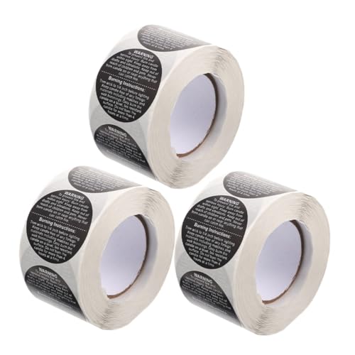 Homoyoyo 3 Rollen Warnetiketten für Kerzen mit Selbstklebenden Leicht Ablösbaren Sicherheitsaufklebern Aromatherapiegeeignet für DIY Duftkerzen Schwarz für Kerzenverpackung Homoyoyo 3 Rollen Warnetiketten für Kerzen mit Selbstklebenden Leicht Ablösbaren Sicherheitsaufklebern Aromatherapiegeeignet für DIY Duftkerzen Schwarz für Kerzenverpackung von Homoyoyo