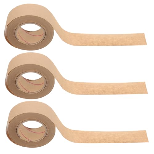 Homoyoyo 3 Rollen Wasserband Papier Klebeband Rahmenklebeband aus Papier Bildband zum Einrahmen Verpackungsklebeband für den Haushalt Klebeband versiegeln Klebstoff auf Wasserbasis von Homoyoyo