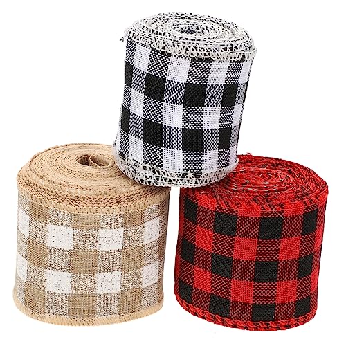 Homoyoyo 3 Rollen rosa Schleife Schüttgut Satinband Weihnachtsband Sackleinen Plaid seidenband ribbon Geschenkband-Set praktisches Geschenkband Feiertagsbänder zum Basteln Eisendraht Homoyoyo 3 Rollen rosa Schleife Schüttgut Satinband Weihnachtsband Sackleinen Plaid seidenband ribbon Geschenkband-Set praktisches Geschenkband Feiertagsbänder zum Basteln Eisendraht von Homoyoyo