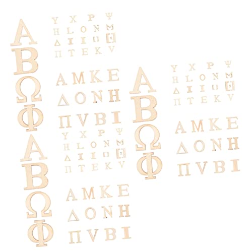 Homoyoyo 3 Sätze Alphabet-holzchip-dekoration Unvollendet Alphabete Ausschnitte Brief Dekorationen Abziehbilder Für Möbel Buchstaben Basteln Griechische Buchstaben Aus Holz 72 Stück * 3 von Homoyoyo