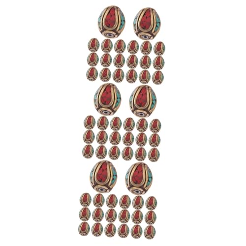 Homoyoyo 3 Sätze Buddha Spacer Perlen Messing Mit Türkis Einlage Nepal Stil Diy Schmuckherstellung Geeignet Für Armbänder Und Für Buddhisten Und Kreative Bastler 20 Stück * 3 von Homoyoyo