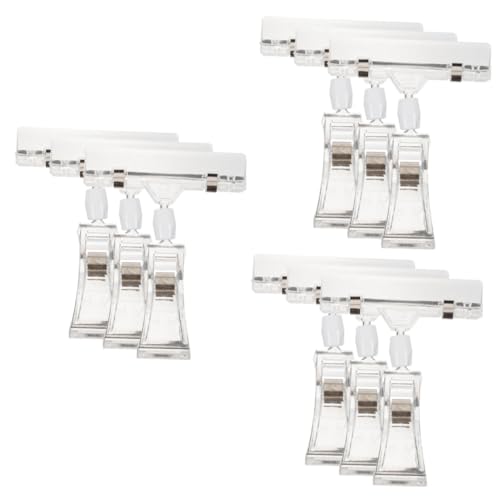 Homoyoyo 3 Sätze Display Rack Etiketten Cliphalter Ständer Doppelseitige Schilderclips Display Schilder Display Clip Racks Visitenkarten Notizclip Kartenplatzierungsclip 3 Stück * 3 von Homoyoyo