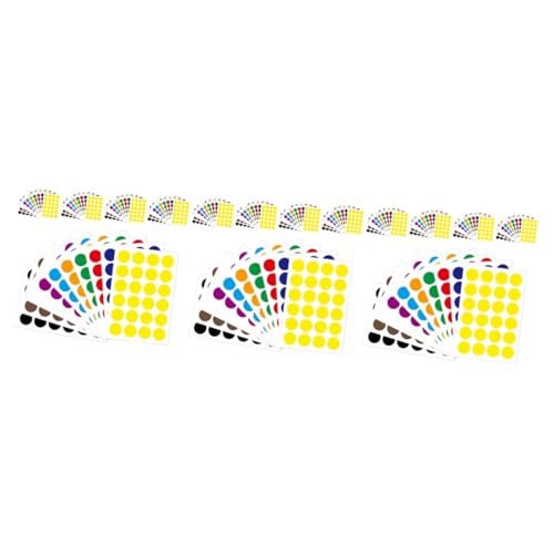 Homoyoyo 3 Sätze Farbpunkt-aufkleber Farbige Punktaufkleber Journal -aufkleber Dot -etiketten Etikettenaufkleber Klebstoff Runde Farbige Aufkleber Runde Punktaufkleber Papier 50 Blätter * 3 von Homoyoyo