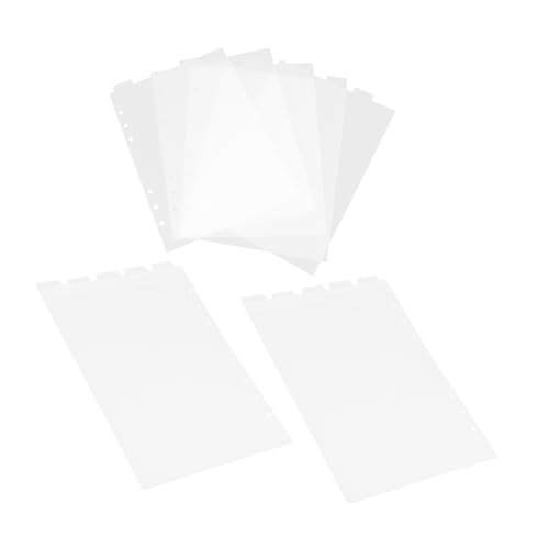 Homoyoyo 3 Sätze Transparent Notizbuch Trennblätter Set mit Löchern aus Langlebigem Beschriftbare Register für Effektives Organisieren für Büro und Schule von Homoyoyo