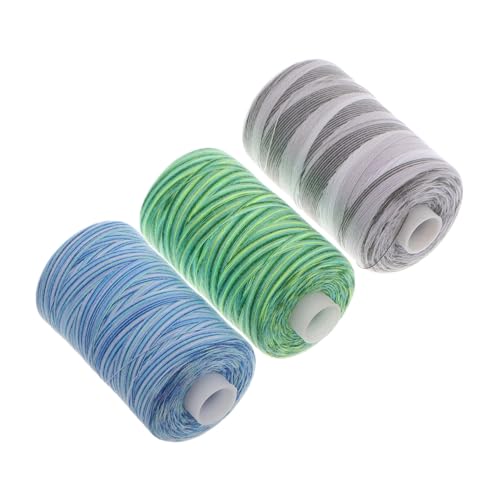 Homoyoyo 3 Stück Buntes Ledernähgarn Gewachstes Garn Stickgarn Nähzubehör Lederbastelgarn Kordel Nähen Allzweckgarn Quiltgarn Reparaturgarn Polyester von Homoyoyo