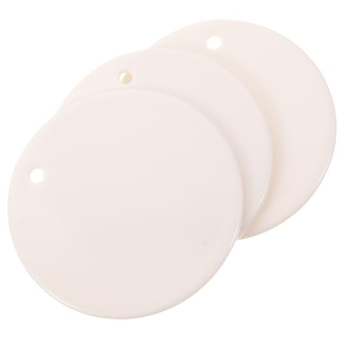 Homoyoyo 3 Stück DIY Keramik Anhänger Rund zum Bemalen und Basteln Hängende Dekoration für Party Büro und Geschenke Handliche DIY Bastelanhänger für Kreative und Erwachsene von Homoyoyo