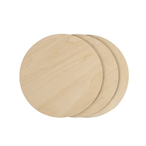 Homoyoyo 3 Stück DIY Runde Holzbrettscheibe Kleine Schnitzerei Blanko Kreise Scheiben Scheiben Bastelkreis Untersetzer Dekorationen Basteln Holz Runden Runde Scheibe Ornament Holz Basteln von Homoyoyo