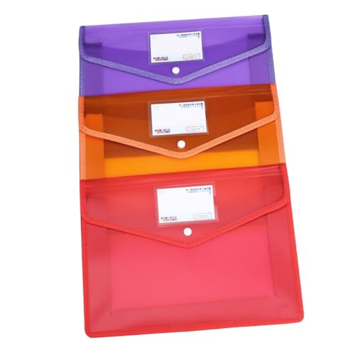 Homoyoyo 3 Stück Dokumentenmappe Wasserdichte Dateiordner mit Druckknopf Transparente Aufbewahrungstaschen Zufälligen Farben Orange Rot für Schule Büro und Zuhause Homoyoyo 3 Stück Dokumentenmappe Wasserdichte Dateiordner mit Druckknopf Transparente Aufbewahrungstaschen Zufälligen Farben Orange Rot für Schule Büro und Zuhause von Homoyoyo