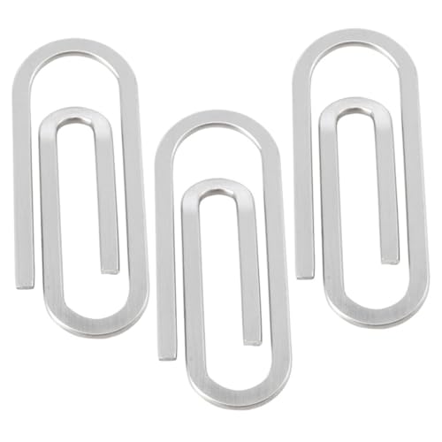Homoyoyo 3 Stück Edelstahl Geldklammer Kleine Robuste Büroklammern zur Sicheren Befestigung von Fotos Dokumenten und Quittungen Praktische Multifunktionale Papierclips für Büro und Alltag von Homoyoyo