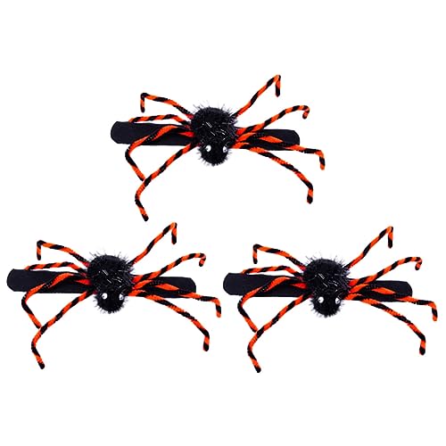Homoyoyo 3 Stück Halloween Schnapparmband mit Spinnenmotiv Leichtes Klatscharmband für Kindergeburtstag und Party Langlebig Farbenfroh als Mitgebsel und Handgelenk Deko von Homoyoyo