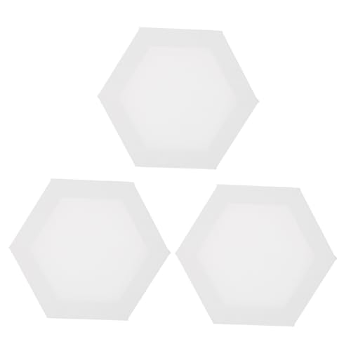 Homoyoyo 3 Stück Hexagon Ölmalerei Leinwand Teiliges Blank Canvas mit Rahmen Stabile Vielseitige Malleinwand für Öl Gouache DIY Kunsthandwerk für Schüler und Hobbykünstler von Homoyoyo