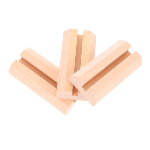 Homoyoyo 3 Stück Holz Tischkartenhalter mit Slot Robuste Vertikale Halter für Menüs Tischschilder Hochzeiten Restaurants für Hotel Displays von Homoyoyo