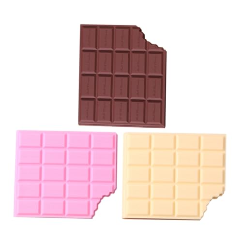 Homoyoyo 3 Stück Kreatives Notizblöcke Schokoladenform Mini Schreibblock Tragbar Kompaktes Memo Pad Lustiges Schreibtisch Accessoire für Notizen und Kleine Botschaften von Homoyoyo