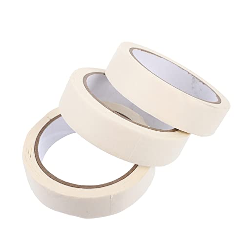 Homoyoyo 3 Stück Malerband Weiß Kreppband Abdeckband Rückstandsfrei Klebeband für Malerarbeiten DIY Basteln und Verpackung von Homoyoyo