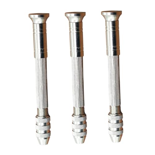Homoyoyo 3 Stück Mini Handbohrer Teilig Handbohrset aus Robustem Stahl mit Ergonomischem Griff Präziser Manueller Bohrer für Modellbau Holz Bernstein und DIY Bastelarbeiten Zuhause von Homoyoyo