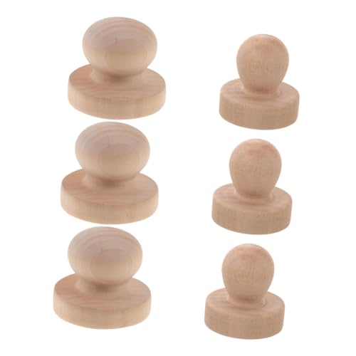 Homoyoyo 3 Stück Runder Holzstempelgriff, Unbehandelter Holzstempel, Bequemer Griff Für Diy-bastelarbeiten, Scrapbooking, Handgefertigte Stempel Und Prägungen von Homoyoyo