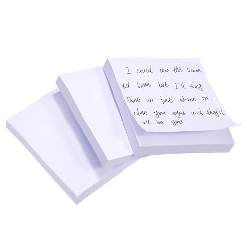Homoyoyo 3 Stück Selbstklebende Haftnotizen Weiß Glattes Stark Haftend Wiederablösbar Praktische Büro Notizzettel für Zuhause und Schule Blanko Memo Pads Homoyoyo 3 Stück Selbstklebende Haftnotizen Weiß Glattes Stark Haftend Wiederablösbar Praktische Büro Notizzettel für Zuhause und Schule Blanko Memo Pads von Homoyoyo
