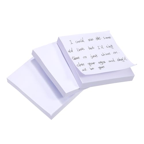 Homoyoyo 3 Stück Selbstklebende Haftnotizen Weiß Kleine Memo Pads Bürobedarf Schreibwaren Praktisch Für Notizen To Do Listen Erinnerung Organisieren Leicht Tragbar von Homoyoyo