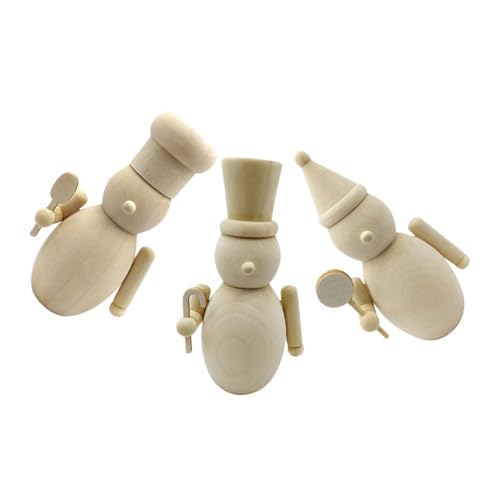 Homoyoyo 3 Stück Teiliges DIY Holz-Soldat Robuste Unbemalte Holzfiguren Kreative Weihnachtsdekoration zum Bemalen Traditionelles Symbol für Glück für Familienbasteln und Individuelle von Homoyoyo