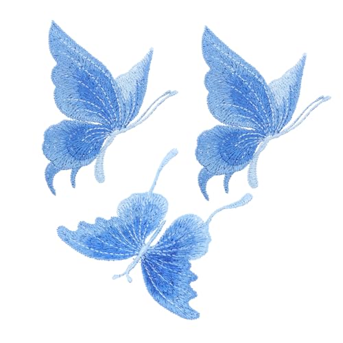 Homoyoyo 3 Stück Schmetterling Patch Stickerei Applikationen Für Kleidung Selbstgemacht Dekorative Nähaufnäher Blau Für Reparaturen Und Bastelprojekte Homoyoyo 3 Stück Schmetterling Patch Stickerei Applikationen Für Kleidung Selbstgemacht Dekorative Nähaufnäher Blau Für Reparaturen Und Bastelprojekte von Homoyoyo