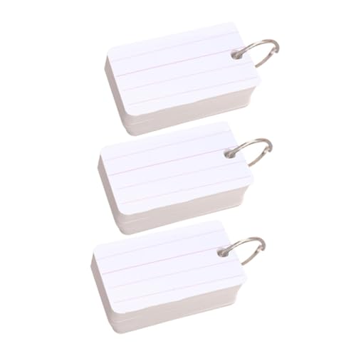 Homoyoyo 3 Stück Teiliges Englisches Vokabel notizblock Doppelseitige Linierte Karteikarten Handliches Memo notizbuch für Schüler Glattes Schreibpapier zum Vokabellernen und von Homoyoyo