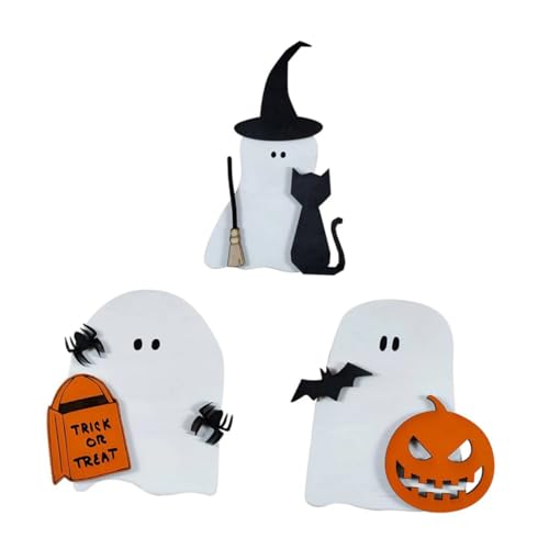 Homoyoyo 3 Stück Teiliges Halloween Holzgespenst Deko Rustikal Langlebig Tischornament für Haus Büro Festliche Atmosphäre Homoyoyo 3 Stück Teiliges Halloween Holzgespenst Deko Rustikal Langlebig Tischornament für Haus Büro Festliche Atmosphäre von Homoyoyo