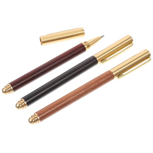 Homoyoyo 3 Stück Teiliges Holz Kugelschreiber Spitze Ergonomisch Schreibstifte mit Clip Komfortabel für Schüler Schule und Büro Homoyoyo 3 Stück Teiliges Holz Kugelschreiber Spitze Ergonomisch Schreibstifte mit Clip Komfortabel für Schüler Schule und Büro von Homoyoyo
