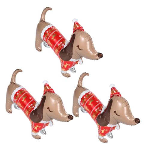 Homoyoyo 3 Stück Teiliges Hund Folienballons Hundemotiv Wiederverwendbar Langlebig Luftdicht für Weihnachts Hundegeburtstagsdeko Vielseitig für Shower und Partyveranstaltungen von Homoyoyo