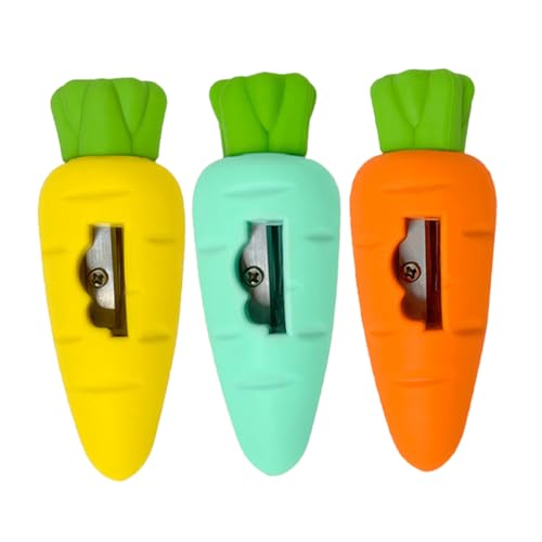 Homoyoyo 3 Stück Teiliges Karotten Radiergummi und Bleistiftspitzer Kreative Mini Gemüsedesigns Kindgerechte Schulmaterialien für Zeichnen Skizzieren Klassenraum belohnungen und von Homoyoyo
