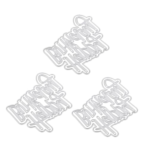 Homoyoyo 3 Stück Teiliges Metall-stanzform Kartengestaltung und Scrapbooking mit Feiner Ätztechnik Vielseitige Prägeschablonen für DIY Geburtstagsdekoration und Kreative Bastelprojekte von Homoyoyo